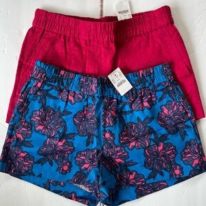 NWT J CREW 2 cute shorts pull on w/ pockets Size 4